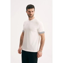 Silvano Erkek Kolu Şeritli Interlok Tişört