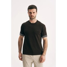 Silvano Erkek Kolu Şeritli Interlok Tişört