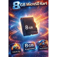 FaroxTech Yüksek Hızlı Microsd Hafıza Kartı ve Sd Adaptör Seti - 8gb / 16GB / 256GB
