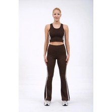 V107 Çift Beyaz Şerit Detaylı Atlet