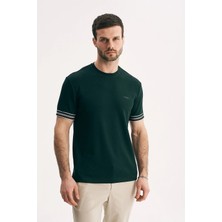 Silvano Erkek Kolu Şeritli Interlok Tişört