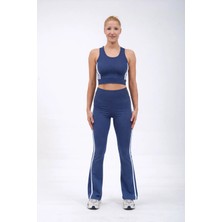 V107 Çift Beyaz Şerit Detaylı Atlet