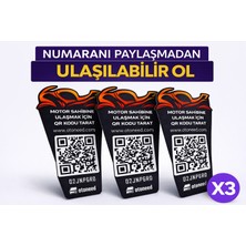 Qr Kodlu Motosiklet Etiketi  Motor Sahibi Iletişim Etiketi Telefon Paylaşmadan Ulaşılabilir Ol 3lü