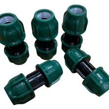 Veka 25 mm Kaplin Maşon 5 Adet – Pe Boru Ek Parçası Kaplin Bağlantı Rakoru Damla Sulama