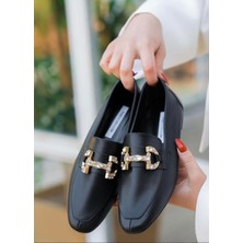 Bu-Cat Prive Siyah Taşlı Klasik Ayakkabı