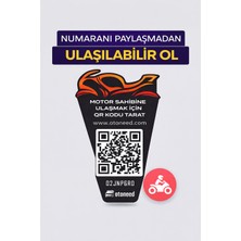 Qr Kodlu Motosiklet Etiketi  Motor Sahibi Iletişim Etiketi Telefon Paylaşmadan Ulaşılabilir Ol