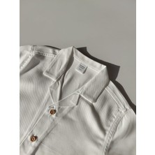 Bandiwa Gulian Erkek Bebek Kısa Kollu Dimi Dokuma Gömlek - Ekru