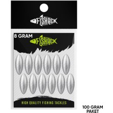 Fishack Gezer Olta Kurşunu - Kıstırma (Zeytin) Kurşun -  8 Gram - 100 gr Paket