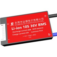 Daly Bms 10S 36V Deşarj 25A -Şarj 10A Balanslı Pil Koruma Modülü
