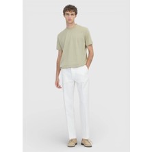 Ramsey Açık Yeşil Jakarlı %100 Pamuk T-Shirt