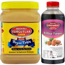 Bozkırlı Çavuşoğlu Beyaz Tahin Kepekli Özel Üretim 930 gr + Kozalak Pekmezi 1000 gr