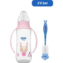 Wee Baby Klasik Kulplu Pp Biberon 270 ml - Pembe (Temizleme Seti)