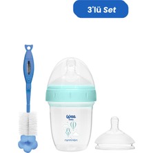 Wee Baby Nanninom Antikolik Geniş Ağızlı Biberon 150 ml (No:2 Biberon Emziği ve Temizleme Seti)
