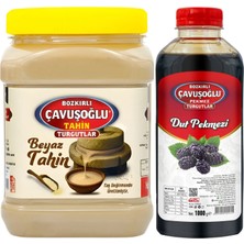 Bozkırlı Turgutlar Beyaz Tek Kavrulmuş Kepeksiz Bozkır Tahini 930 gr + Dut Pekmezi 1 kg