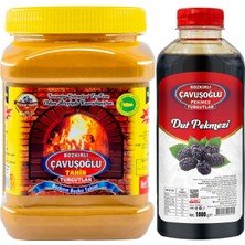 Bozkırlı Çavuşoğlu Odun Ateşinde Çifte Kavrulmuş Kepeksiz Bozkır Tahini 930 gr + Dut Pekmezi 1000 gr
