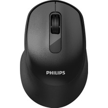 Philips SPK7448 Kablosuz Bluetooth 1600DPI 4 Tuşlu Optik Sessiz Mouse Siyah (Philips Türkiye Garantili)