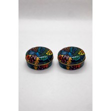 Mete Mum 2'li Set Mandala Serisi Teneke Mum 100 gr - Frambuaz Kokulu