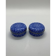 Mete Mum 2'li Set Mandala Serisi Teneke Mum 100 gr - Lavanta Kokulu