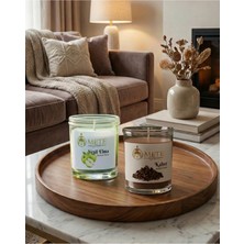 Mete Mum Yeşil Elma & Kahve Aromalı 2'li Set Bardak Mum