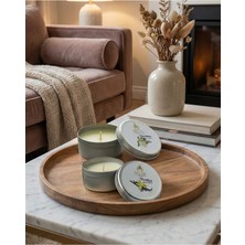 Mete Mum Vanilya & Yasemin Aromalı 2'li Set Metal Mum