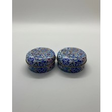 Mete Mum 2'li Set Mandala Serisi Teneke Mum 100 gr - Tarçın Kokulu