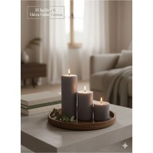 Mete Mum 3'lü Kütük Mum