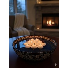 Mete Mum 12'li Metalik Renk Yüzen Mum