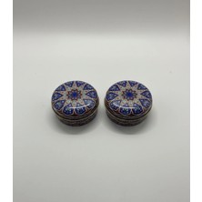Mete Mum 2'li Set Mandala Serisi Teneke Mum 100 gr - Kavun Kokulu