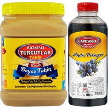 Bozkırlı Çavuşoğlu Beyaz Tahin Kepekli Özel Üretim 930 gr + Andız Pekmezi 1000 gr