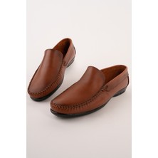 Muggo Wills Hakiki Deri Bağcıksız Erkek Günlük Klasik Loafer Ayakkabı