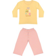 Organickid Terra Kız Çocuk Bej/gül Kurusu Pijama Takımı