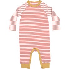 Organickid Terra Bebek Gül Kurusu Reglan Kol Tulum