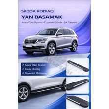 Ack Dizayn Skoda Kodiaq 2017-2023 Araca Özel Yan Basamak Alüminyum A+