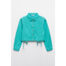 Magu Kız Çocuk Pamuklu Düğmeli Ceket