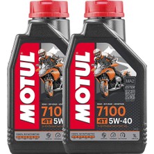 Motul 7100 4t 10W40 1 Litre - %100 Sentetik – 2 Adet