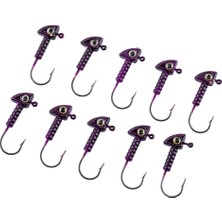 Savex Jighead - Zoka - Kurşunlu Olta Iğnesi - (Xh-A 06) - Mor - 8 gr - 10 Adet