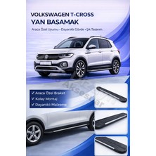 Ack Dizayn Volkswagen T-Cross 2021+ Araca Özel Yan Basamak Alüminyum A+