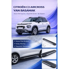 Ack Dizayn Citroen C3 Aircross 2017-2024 Araca Özel Yan Basamak Alüminyum A+