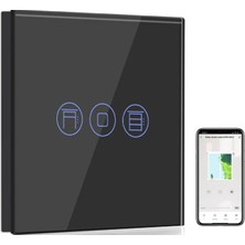 Bseed Panjur Anahtarı Akıllı Duvar Dokunmatik Anahtarı  Siyah