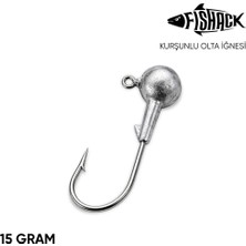 Fishack Jighead - Zoka - Kurşunlu Olta Iğnesi - Gümüş - 15 gr