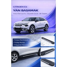 Ack Dizayn Citroen C4 2020+ Araca Özel Yan Basamak Alüminyum A+