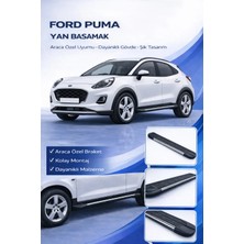 Ack Dizayn Ford Puma 2020-2025 Araca Özel Üretim Yan Basamak Alüminyum A+