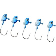 Savex Jighead - Zoka - Kurşunlu Olta Iğnesi - (Xh-A 11) - Mavi Beyaz - 8 gr - 5 Adet