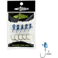 Kurşunlu Jighead Zoka - 8g - Fishack - Mavi Beyaz (XHA11) - 5 Adet