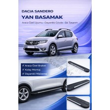 Ack Dizayn Dacia Sandero 2012-2019 Araca Özel Yan Basamak Alüminyum A+