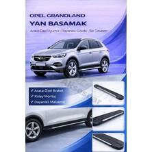 Ack Dizayn Opel Grandland 2016-2023 Araca Özel Yan Basamak Alüminyum A+