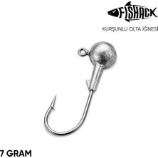 Fishack Jighead - Zoka - Kurşunlu Olta Iğnesi - Gümüş - 7 gr
