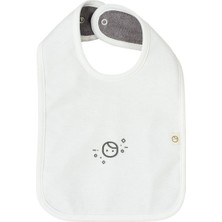 Little Gusto Pamuk Sıvı Geçirmez Mama Önlüğü Beyaz 0 - 3 Yaş İçin Yenidoğan Kullanımı