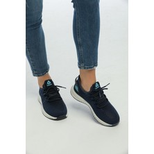 Letoon Unisex Spor Ayakkabı 2103 Düz Tabanlı Lacivert - Turkuaz %80 Pamuk %20 Polyester