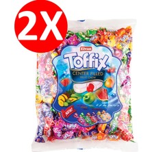 Elvan Toffix Mix Karışık Meyve Aromalı Şeker 300 gr 2'li Paket Yumuşak Şekerler